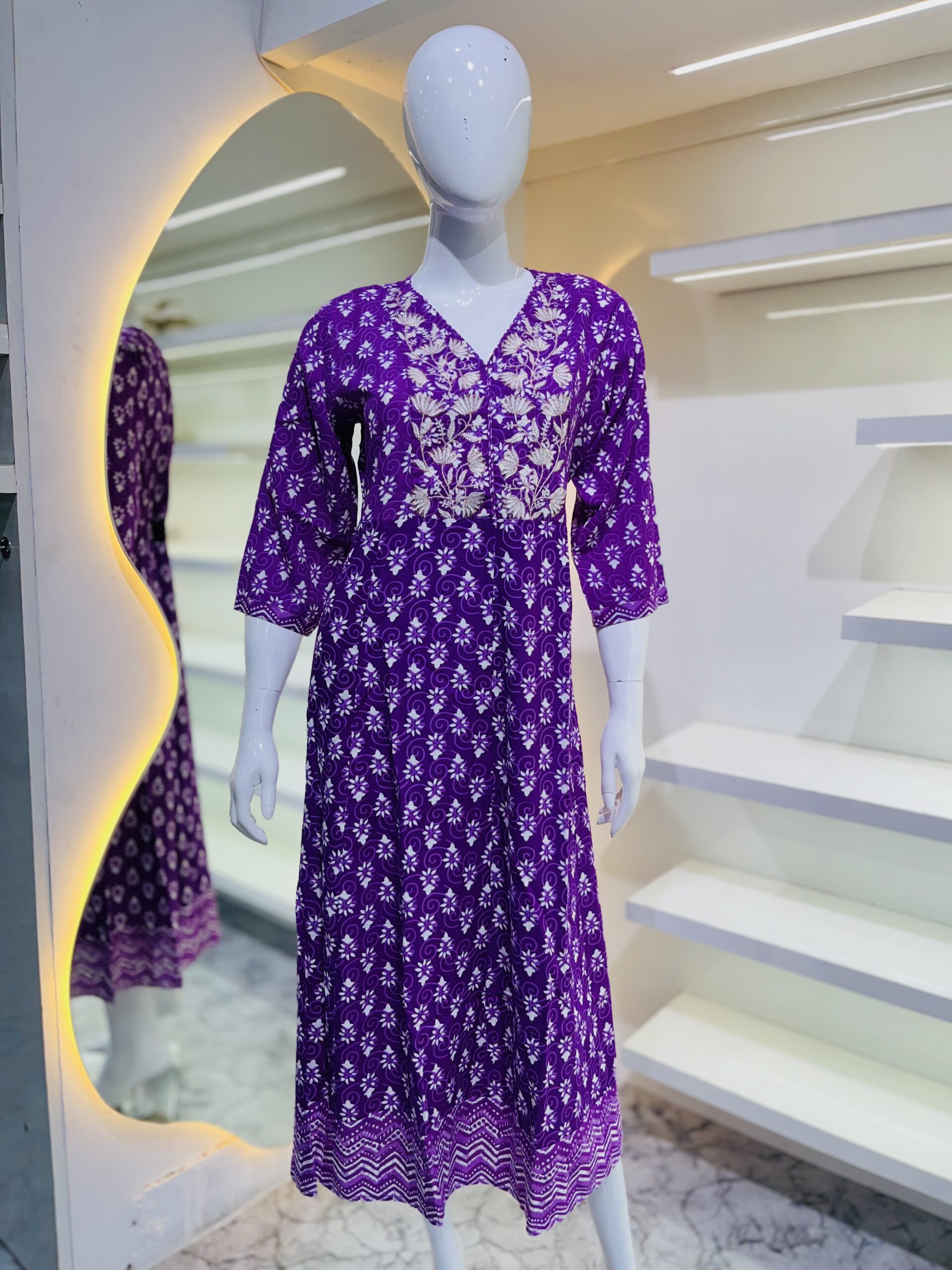 Purple Color Kurti - Image 2